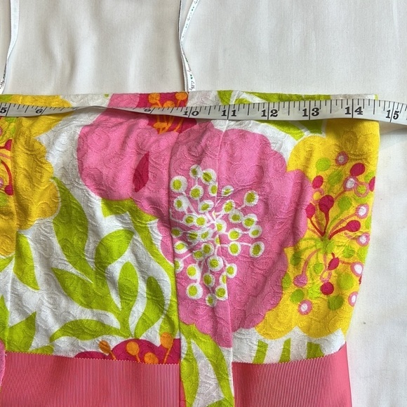 LILLY PULITZER DRESS VANESSA FLORAL PRINTED JACQUARD SIZE 2 STRAPLESS DRESS - Picture 6 of 10